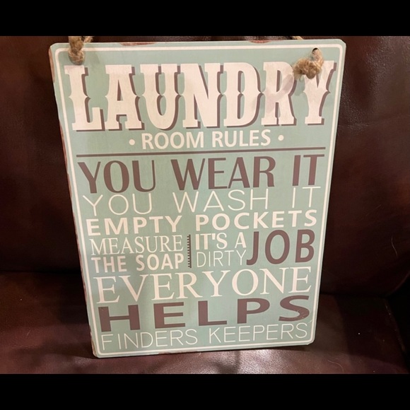 Laundry Room Rules Sign - NWOT - Picture 1 of 1